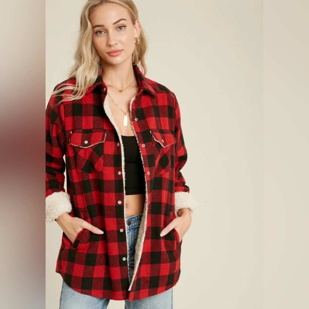 SHERPA lined Shacket ♥️ - Picture 3 of 8